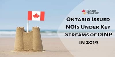 Ontario Issued NOIs Under Key Streams of OINP in 2019