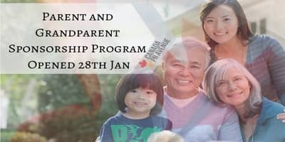 Parent and Grandparent Sponsorship Program Opened 28th Jan